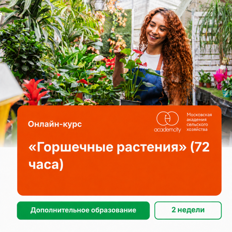 Онлайн-курс «Горшечные растения» (72 часа)